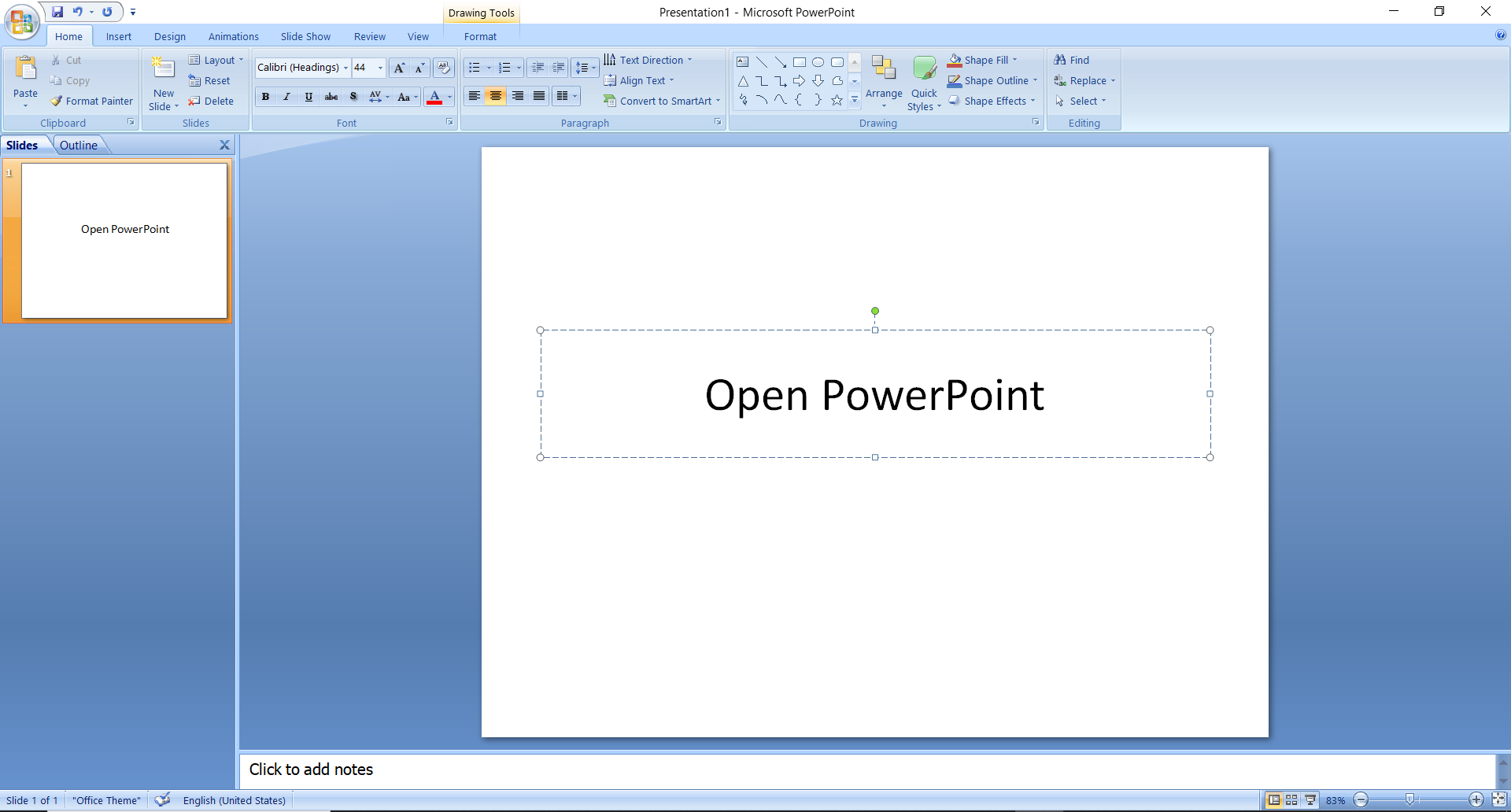 Open Powerpoint