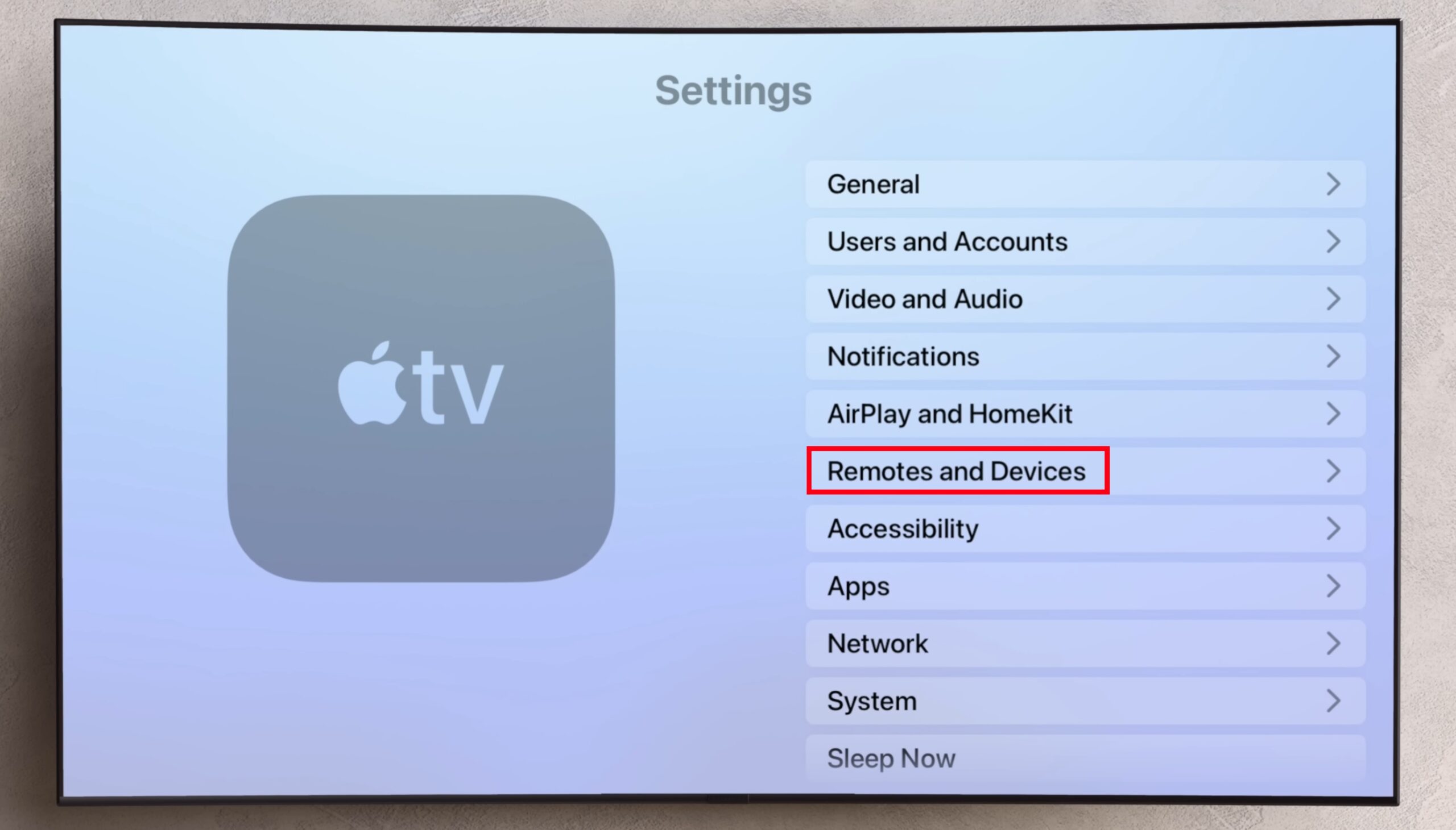 Select Remotes and Devices