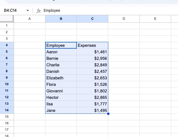 Select the cells or range you want to highlight