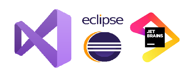 Visual Studio, Eclipse, and JetBrains suite logo