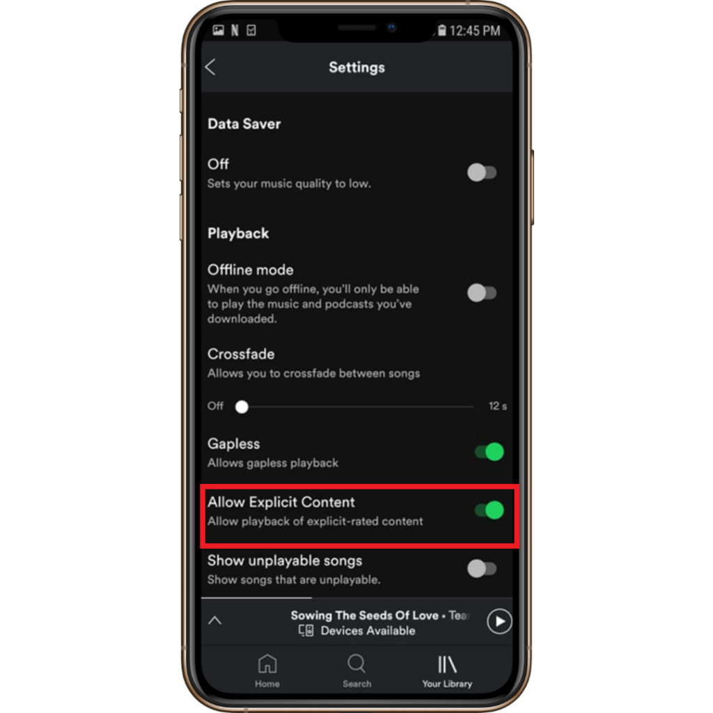 spotify allow explicit content