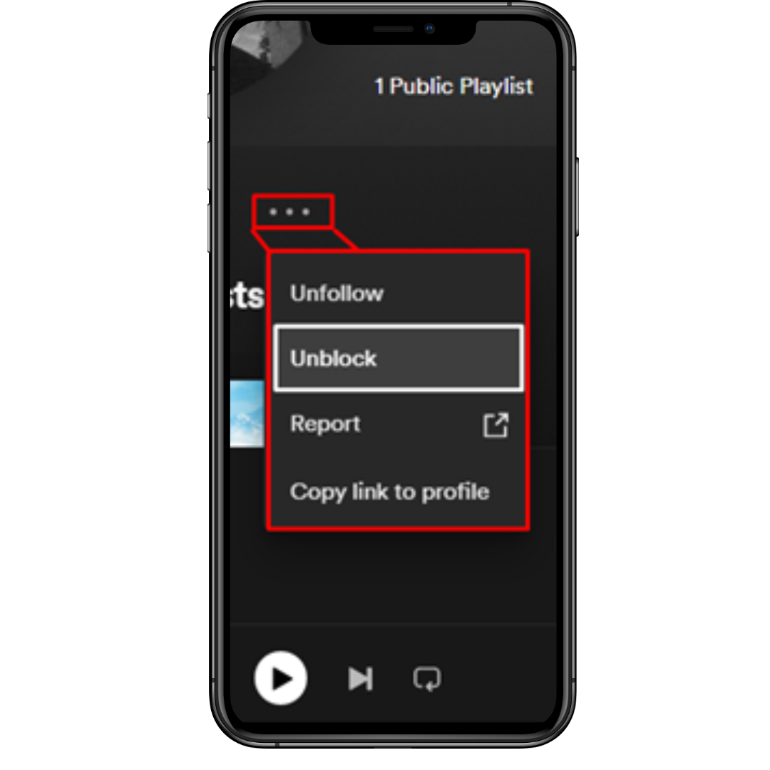 Unblocking Someone on Spotify