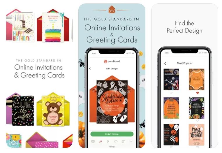 Punchbowl App to make Invitations