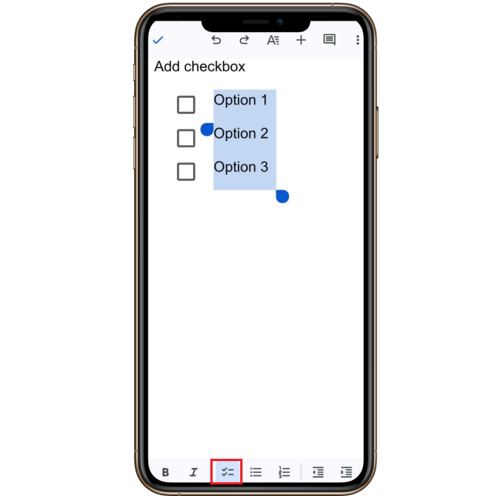 How to insert checkboxes in google docs checklist 
