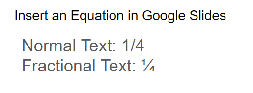 Add Fractions in Google Slides