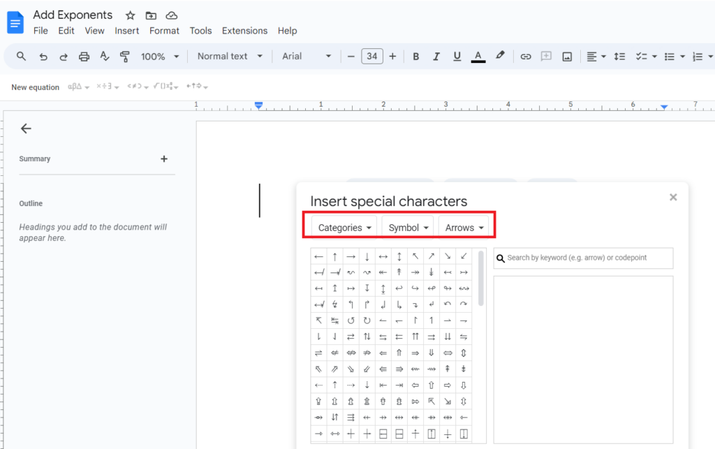 How to write exponents in google docs 4 easy ways 