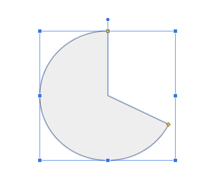 Adjust Shape to Form a Pie Chart