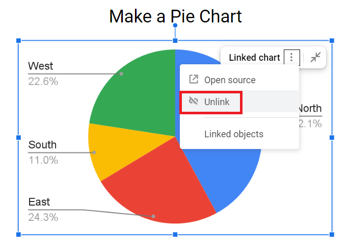 Unlink Chart in Google Slides