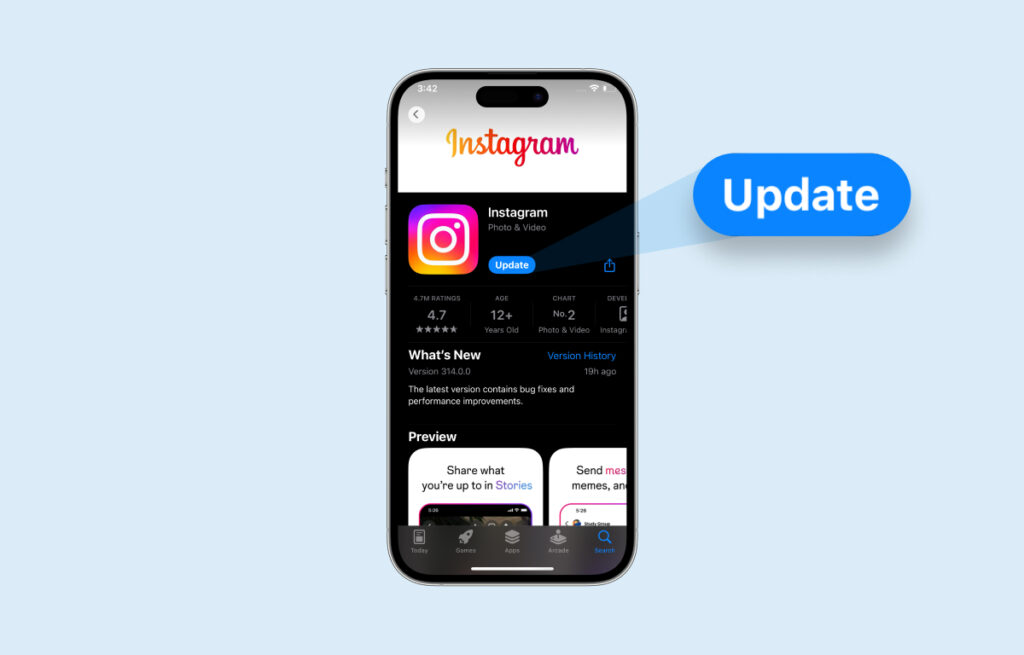 Update Instagram
