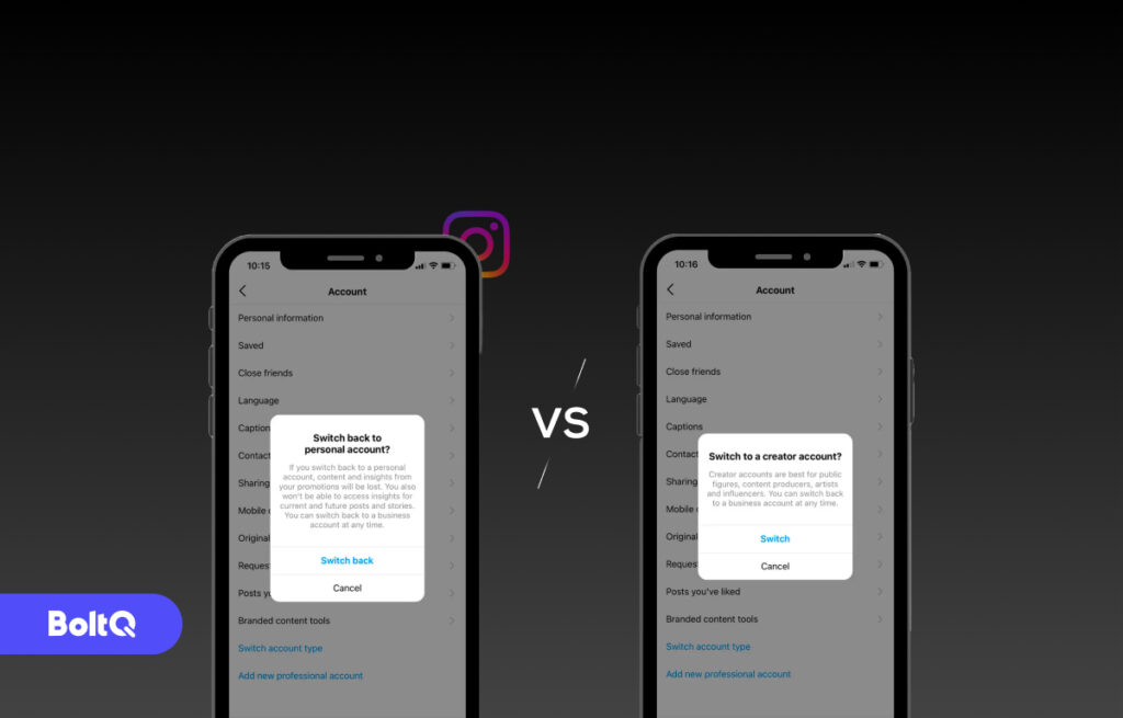 Business vs Creator Account on Instagram