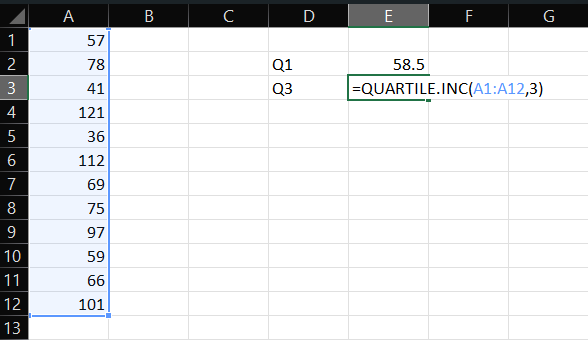 Calculating Q3