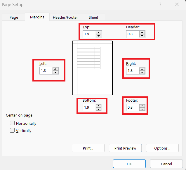 Choose Horizontally and Click OK