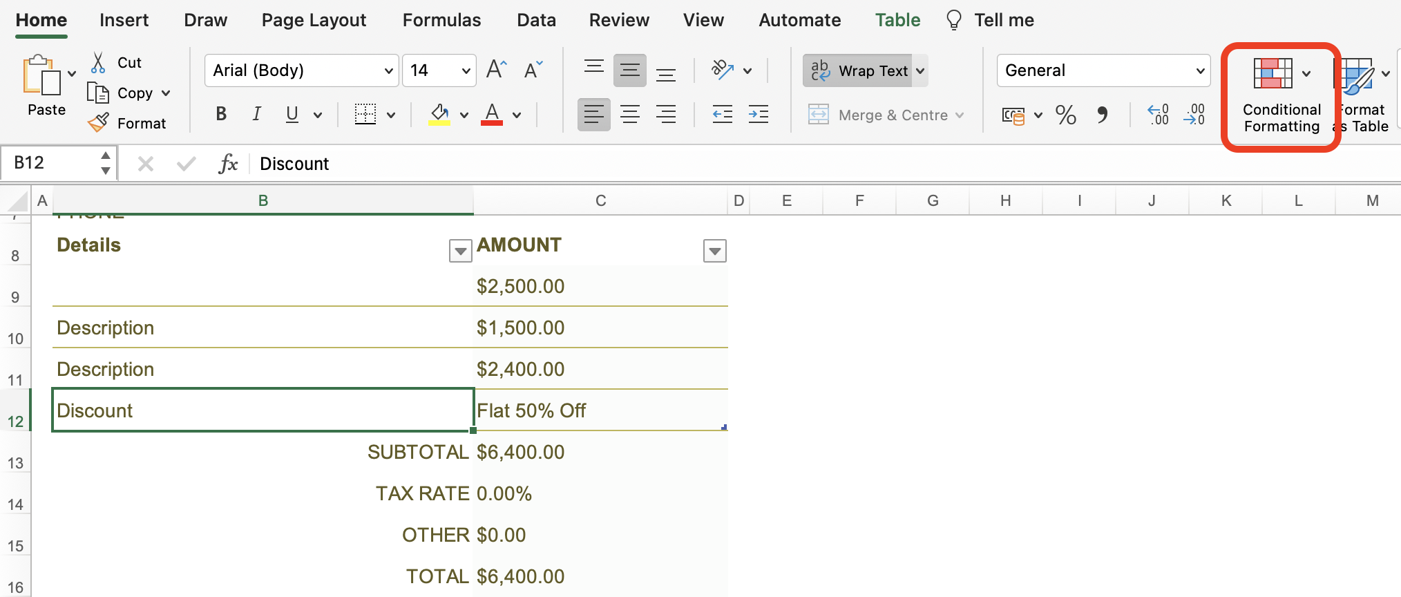 Conditional Formatting in Excel