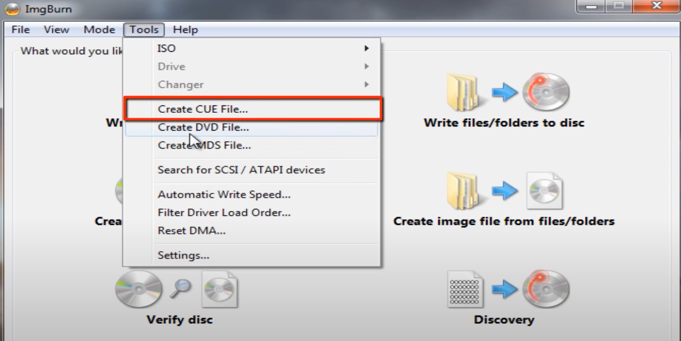 Create CUE File