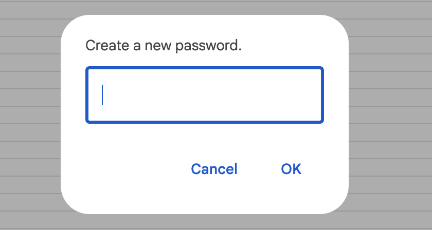 Create a Password