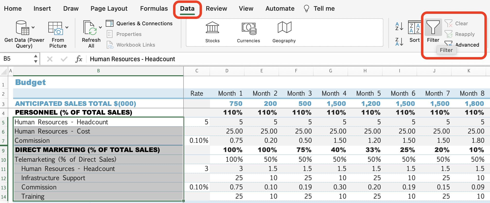 Deleting Highlighted Cells with Filter