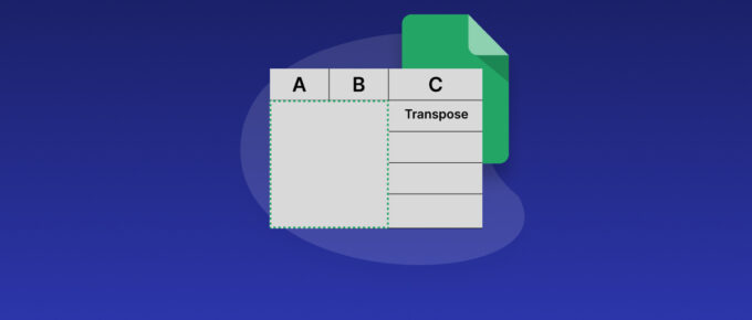 Google Sheets Transpose Function