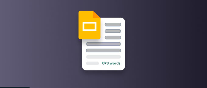 How To Check Word Count on Google Slides