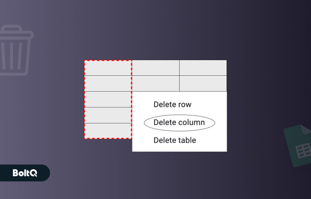 How To Delete Columns in Google Sheets