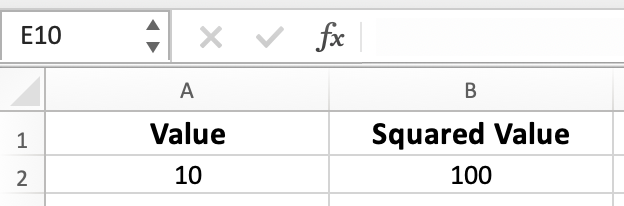 Output of Squared Number without Formula