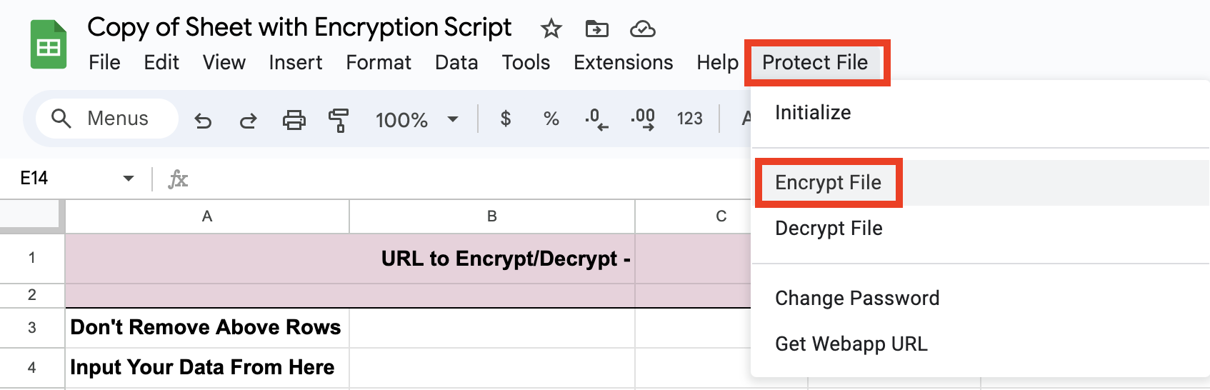 Select Encrypt File
