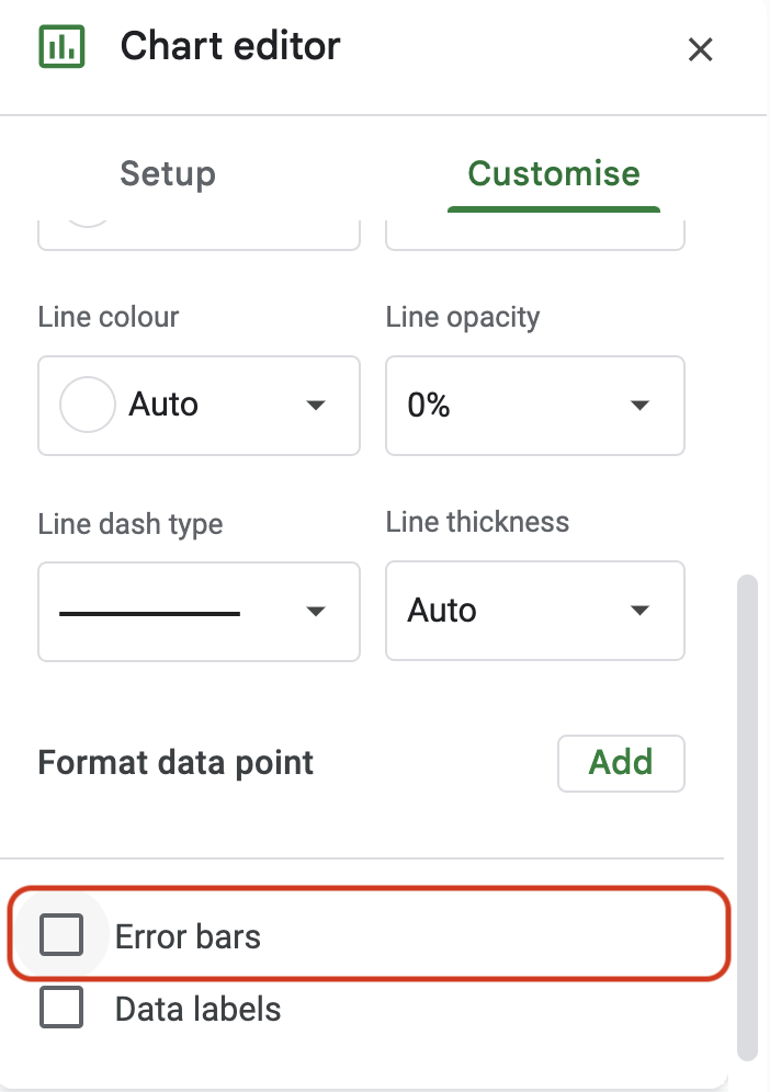 Select Error Bars