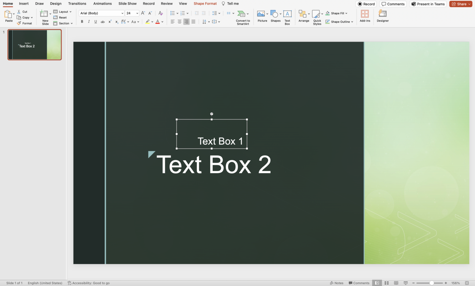 delete text box in powerpoint