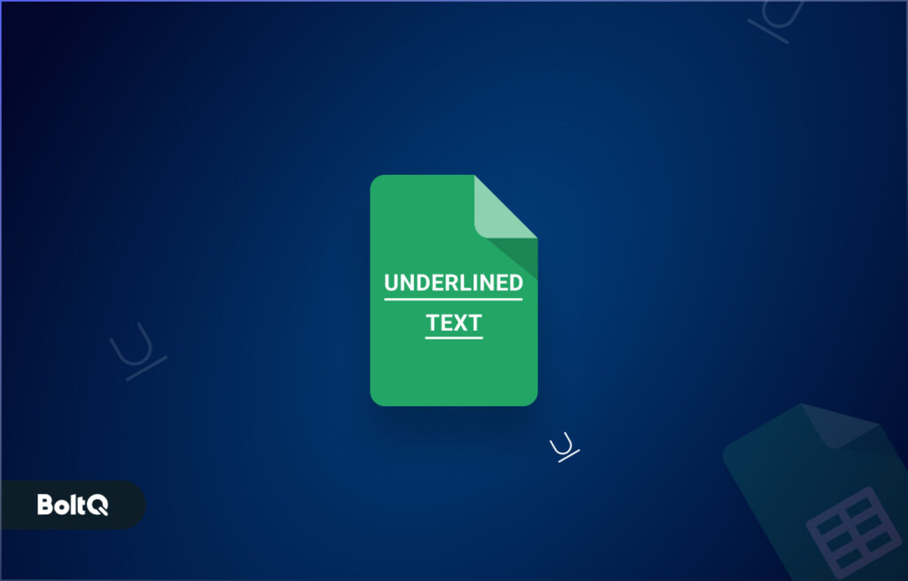 Underline in Google Sheets